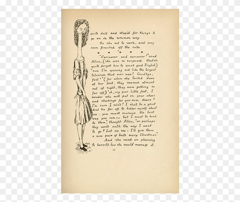 414x646 Alice Short Alice In Wonderland Poems, Text, Handwriting HD PNG Download