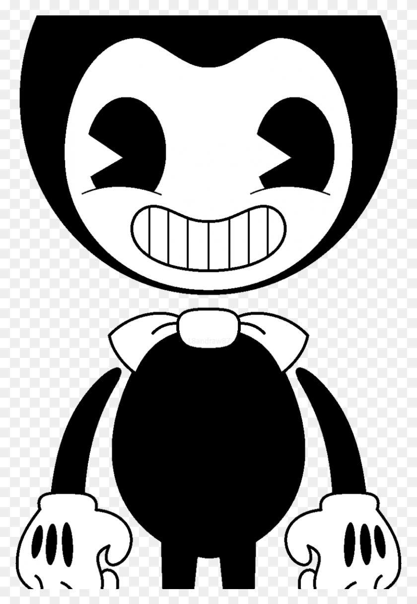 811x1201 Alice The Angel From Bendy And Ink Machine Coloring Bendy And The Ink Machine Characters, Stencil, Symbol, Batman Logo HD PNG Download