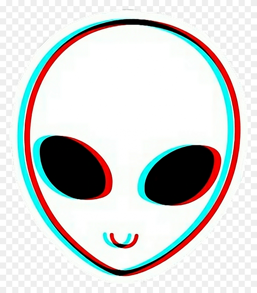 1024x1182 Descargar Png Alien Aliens Glitch Glitchy Rojo Blanco Azul Tricky Alien Glitch, Máscara Hd Png