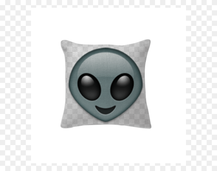 600x600 Descargar Png / Alien Emoji Almohada Creada Por Hellz Emoji, Cojín, Mascota, Animal Hd Png