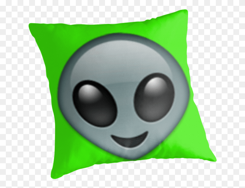 649x585 Alien Emoji Throw Pillows By Nojams Throw Pillow, Cushion, Tape, Graphics HD PNG Download