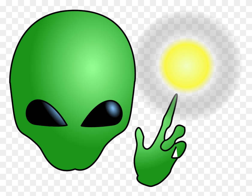 1280x976 Alien Head Face Pointing Image Transparent Alien Clipart, Green, Balloon, Ball HD PNG Download