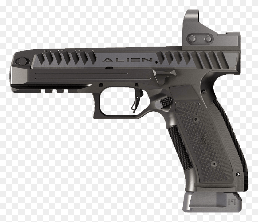 915x777 Alien Pistol Side Glock Gen 5 Long Slide, Gun, Weapon, Weaponry HD PNG Download