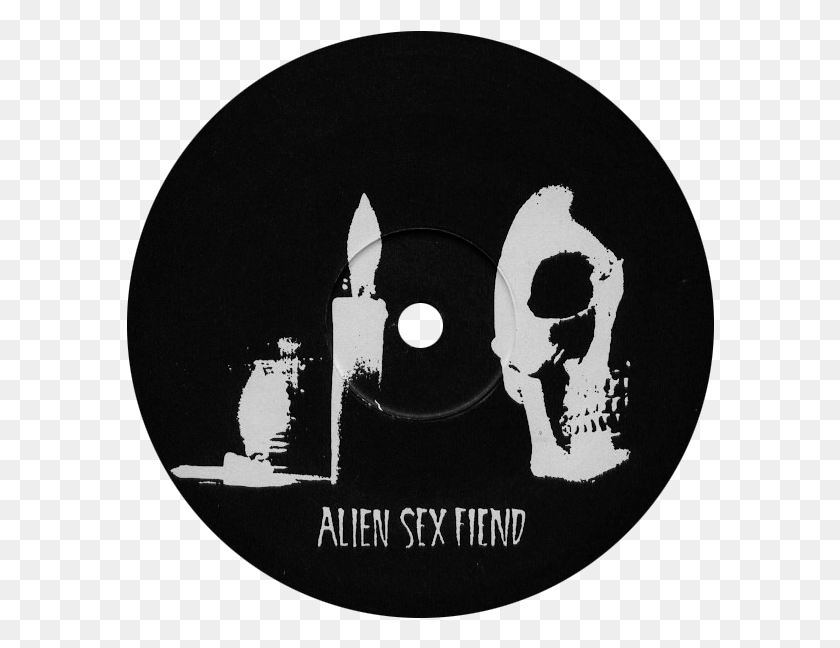 588x588 Descargar Png Alien Sex Fiend Vinilo Etiqueta Vinilo Transparente Goth Transparente Goth, Texto, Símbolo, Stencil Hd Png