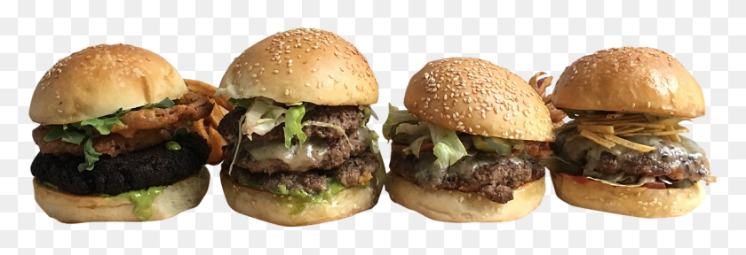 1192x349 All 4 Burgers Uberv1 Slider, Burger, Food HD PNG Download