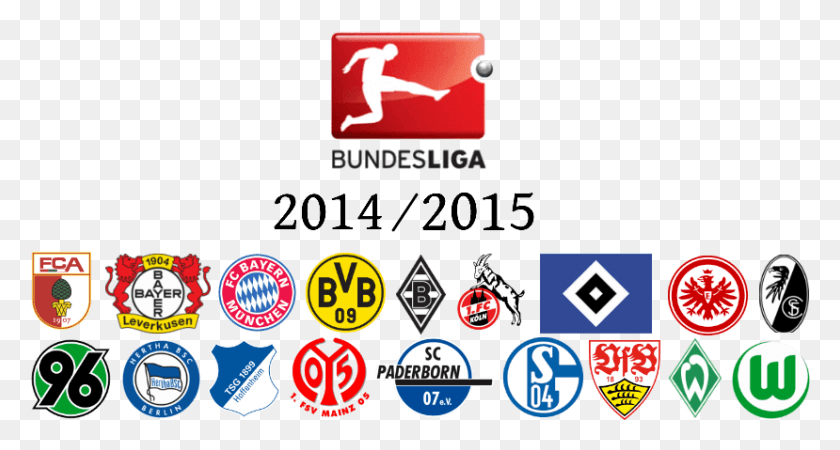 829x415 Все О Bundesliga Bundesliga Team Logos 2017, Symbol, Logo, Trademark Hd Png Download