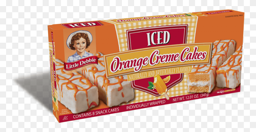 988x473 All Cakes Little Debbie Orange Creme Cakes, Food, Sweets, Confectionery HD PNG Download
