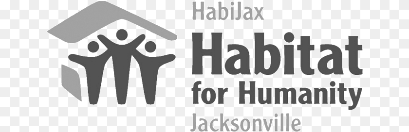652x272 All Client Logos Bw 0021 Habitat Jax Habitat For Humanity Australia Logo, Graduation, People, Person, Outdoors Sticker PNG