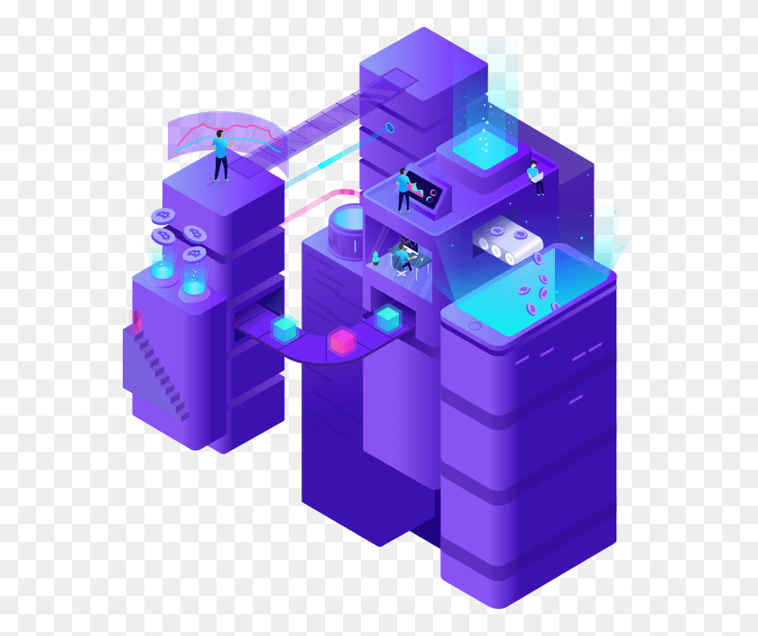 568x644 All Components Related To Trex Token39s Blockchain System Web Development Isometric Illustration Gif, Toy, Person, Human HD PNG Download