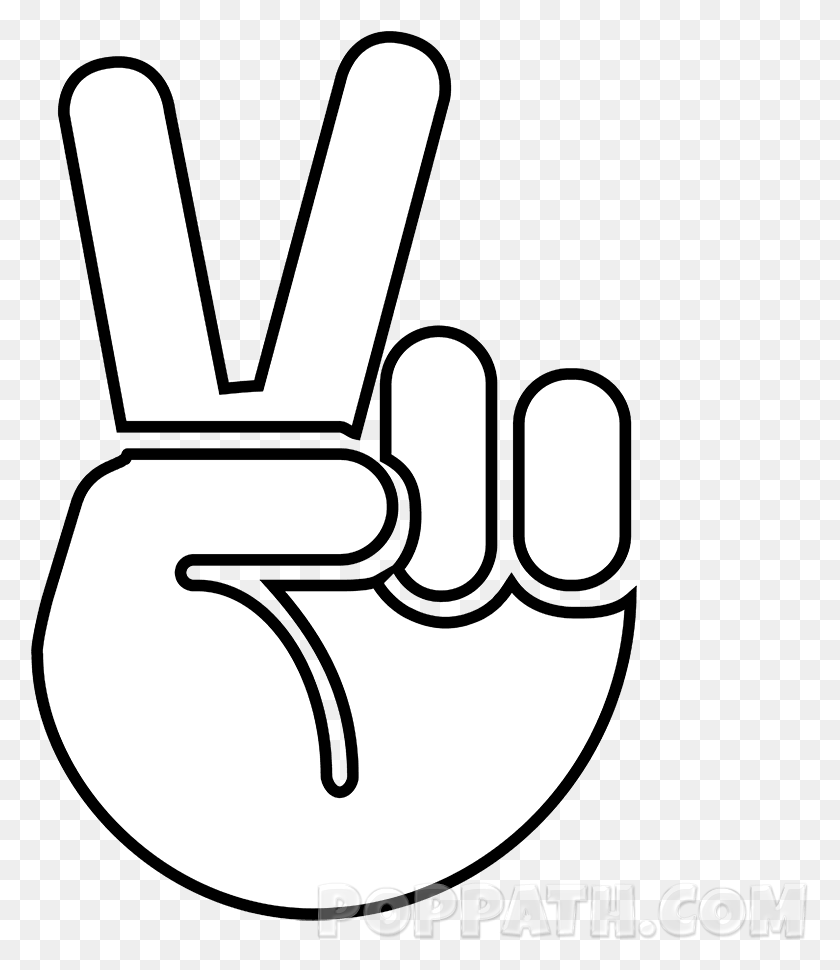 779x910 All Done Now On To Coloring The Peace Out Symbol Hand Umraniye Itiraf, Scissors, Blade, Weapon HD PNG Download