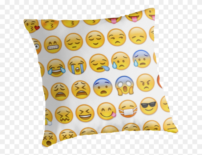 649x585 Descargar Png All Faces Emoji Collage Throw Pillows Callmejkay Cushion, Almohada, Gafas De Sol, Accesorios Hd Png