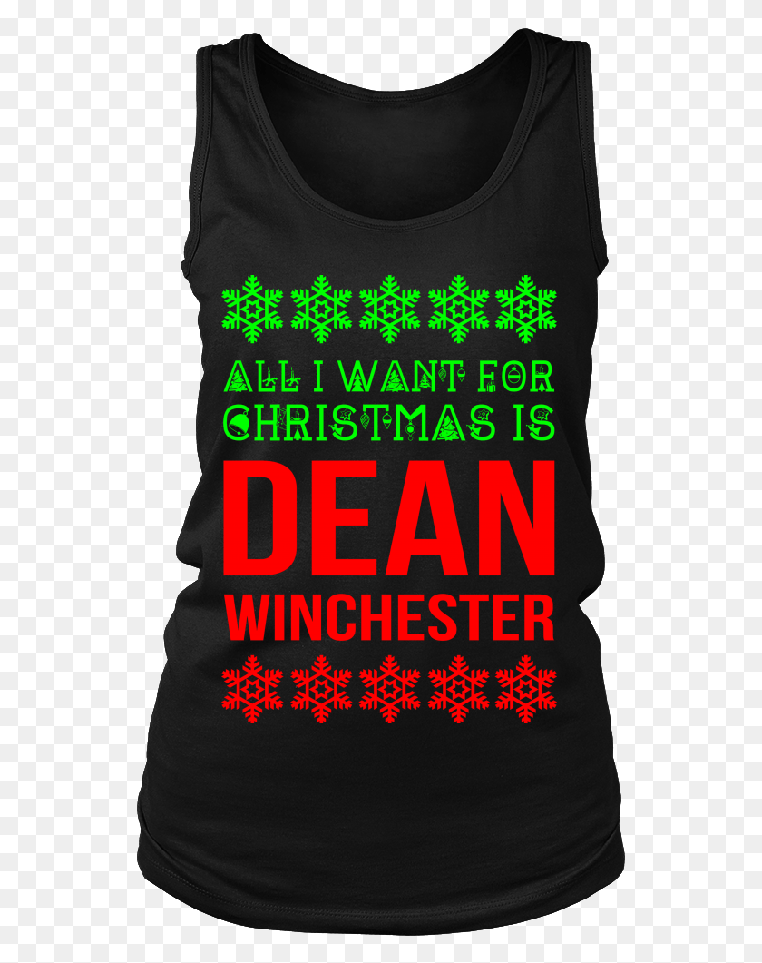 539x1001 All I Want For Christmas Is Dean Winchester Active Tank, Pillow, Cushion, Poster HD PNG Download