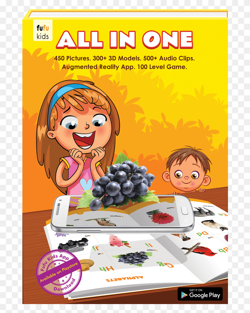 692x990 All In One Book Cartoon, Plant, Grapes, Fruit HD PNG Download