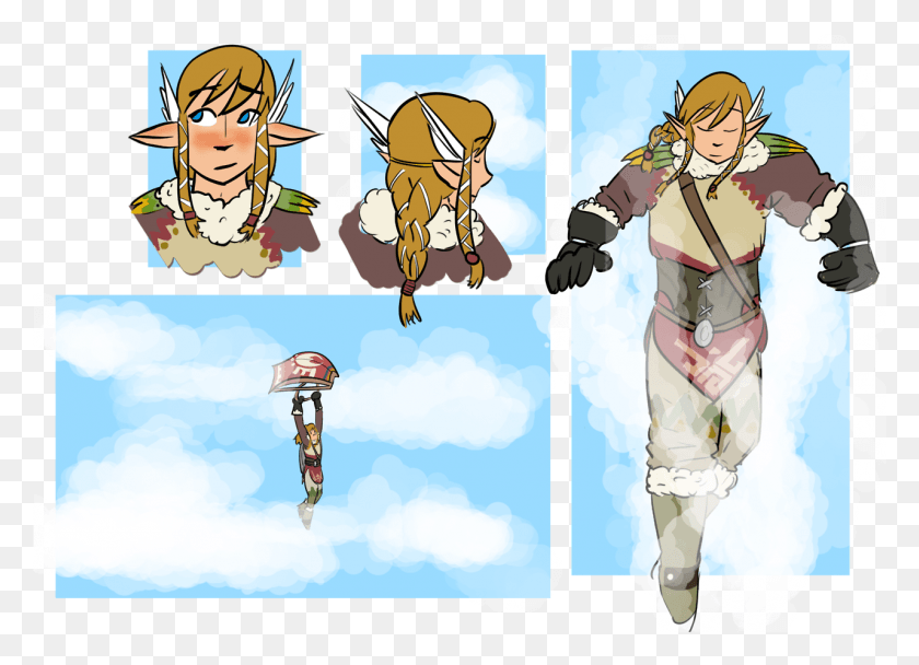 1281x901 All Links Are Cute But Rito Link Is The Cutest Link Cartoon, Person, Human, Comics Descargar Hd Png