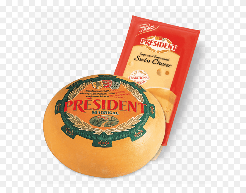 600x600 All Madrigal Amp Emmental Cheese President Madrigal, Food, Label, Text HD PNG Download
