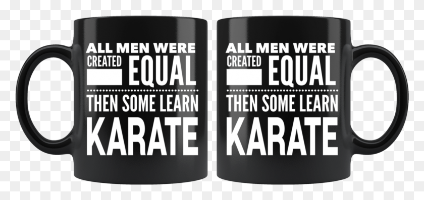 1197x518 All Men Learn Karate Gift For Karate Man Black Coffee Mug, Label, Text, Bottle HD PNG Download