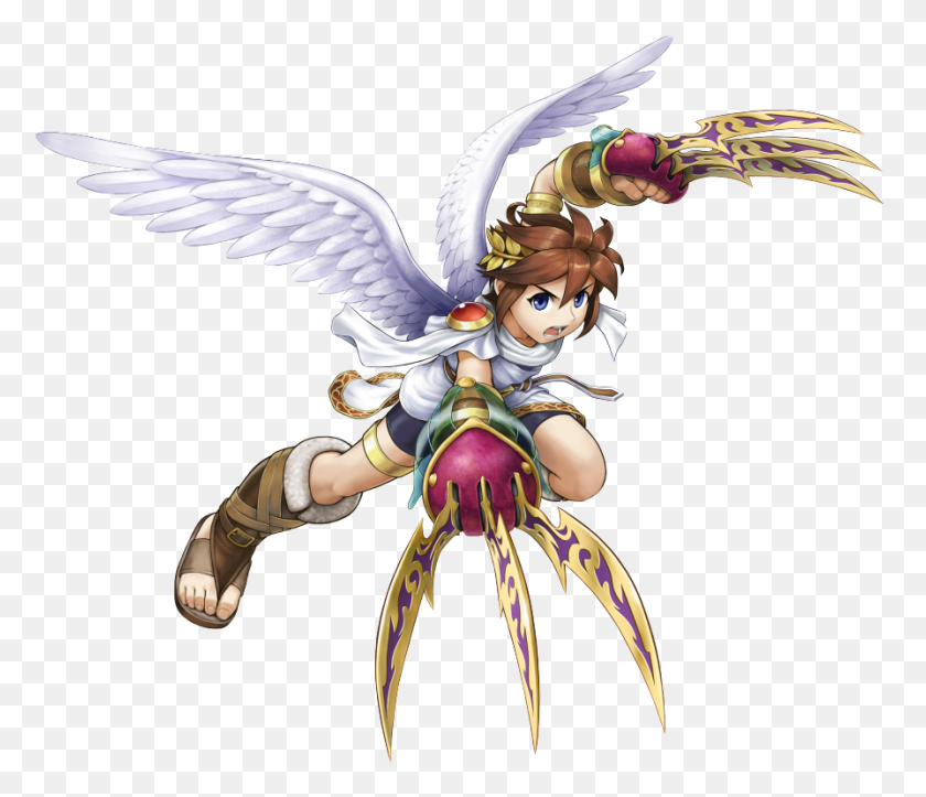 895x761 All Of The Art From Nintendo39s Press Kit Kid Icarus Uprising Weapons, Costume, Person HD PNG Download