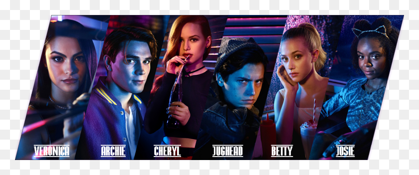 1279x478 All Of The Riverdale Characters, Person, Advertisement, Poster HD PNG Download