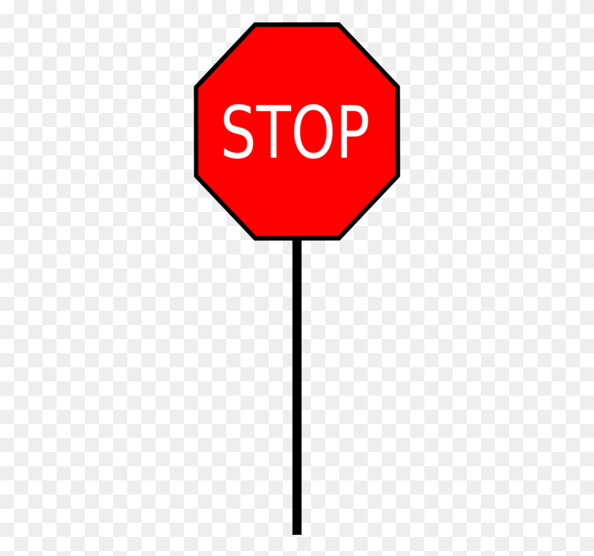 295x727 All Photo Clipart Stop Sign Clip Art, Symbol, Sign, Triangle HD PNG Download