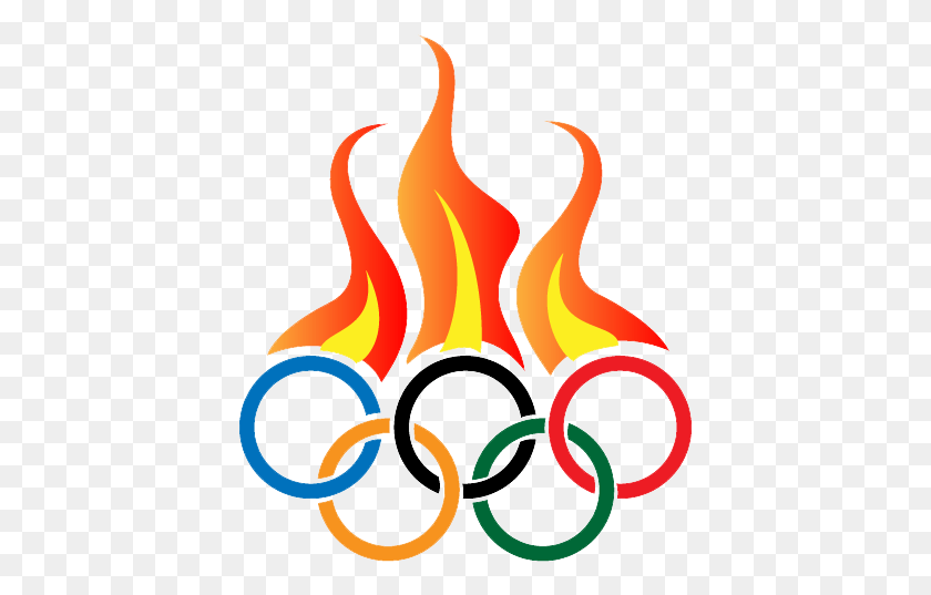409x477 All Professional And Major Sports Supported Olympics Logo, Fire, Flame, Bonfire HD PNG Download