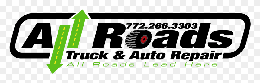 1241x334 Descargar Png All Roads Truck Amp Auto Repair Logo Poster, Texto, Alfabeto, Símbolo Hd Png