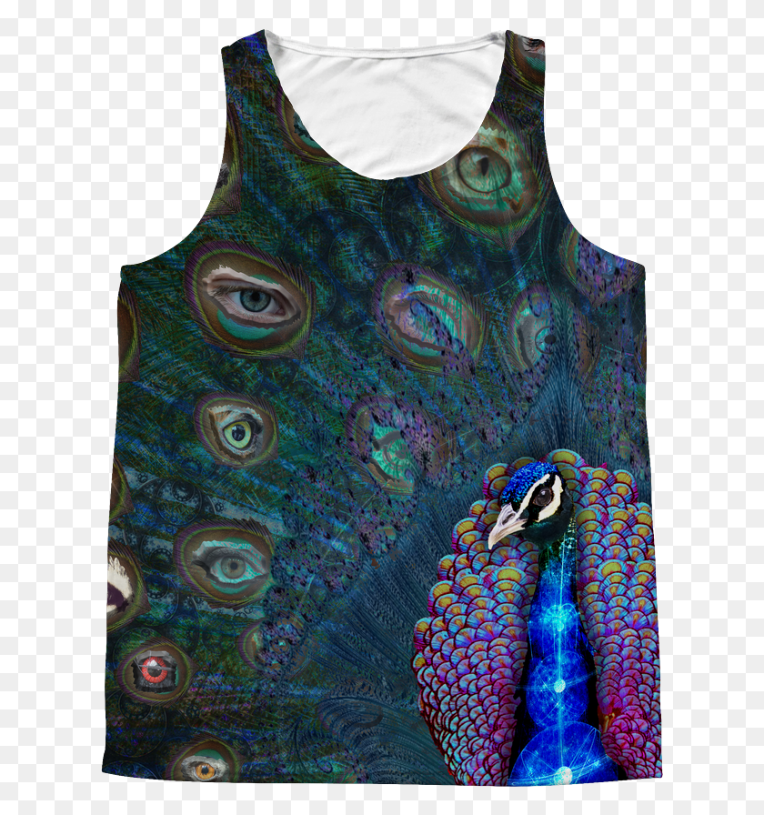 619x836 All Seeing Eye All Over Tank Poster, Clothing, Apparel, Peacock HD PNG Download