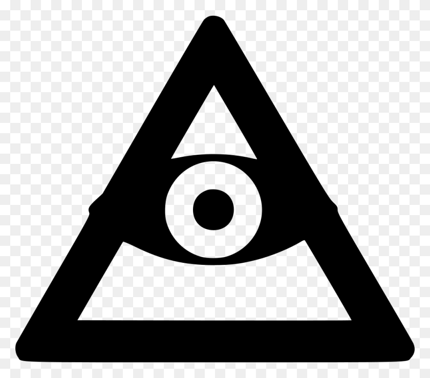 980x852 All Seeing Eye Comments Icon, Triangle, Symbol, Text HD PNG Download