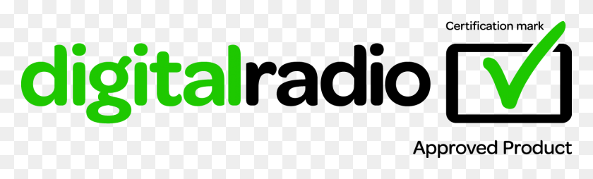 1417x353 Descargar Png Todas Las Radios Tick Mark Son Radio Digital Compatible Con Dab, Logotipo, Símbolo, Marca Registrada Hd Png