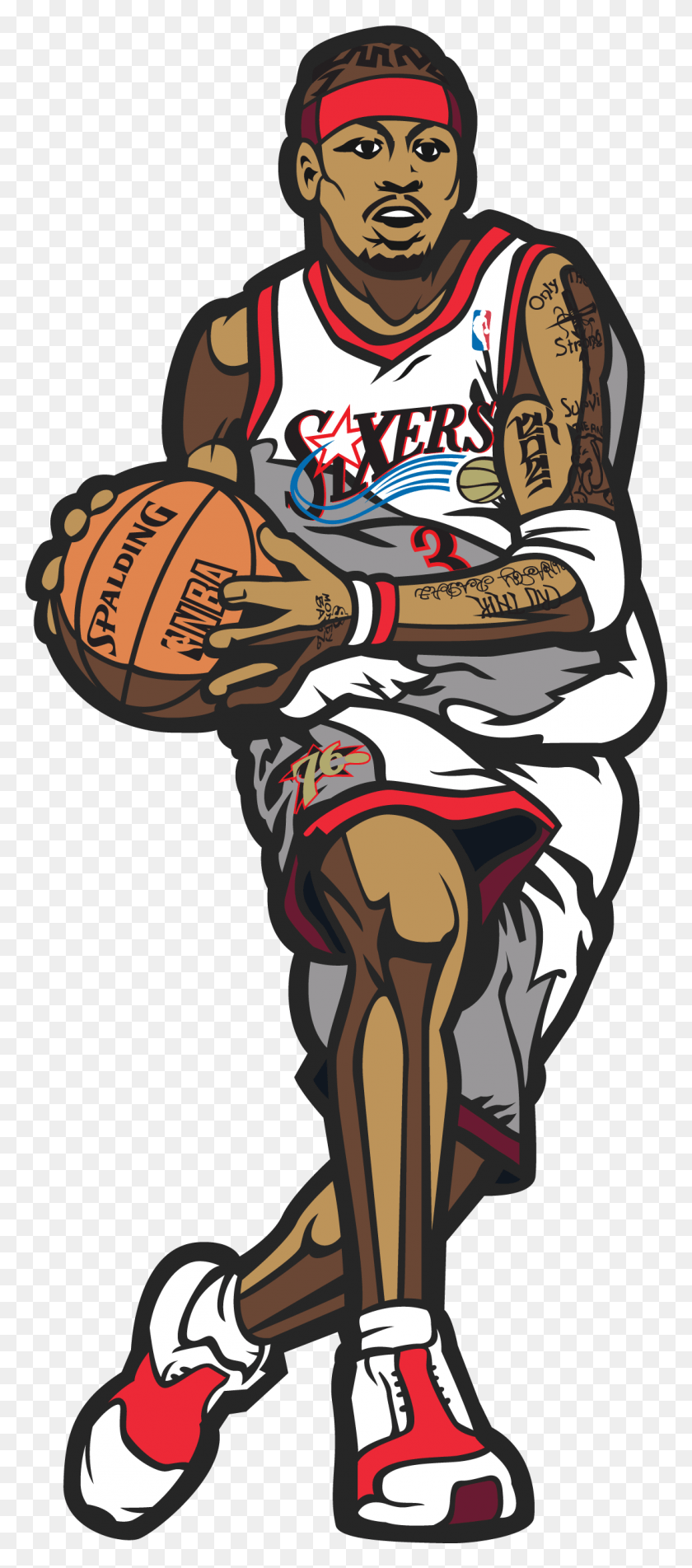 1100x2600 Allen Iverson Clip Art, Person, Human, People HD PNG Download