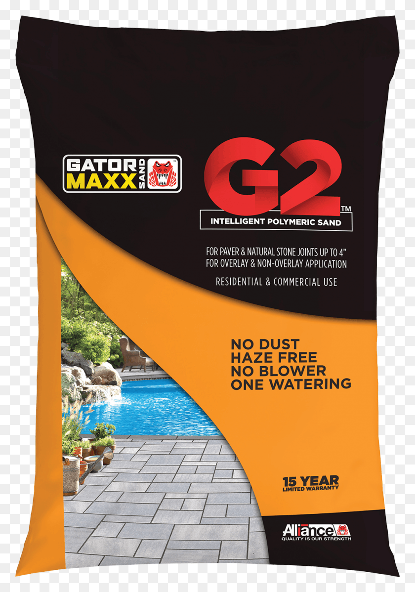 993x1449 Descargar Png Alliance Hardscape Products Gator Maxx Polymeric Sand Beige, Publicidad, Folleto, Póster