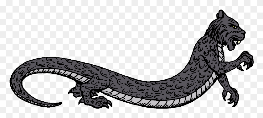 1182x479 Alligator Clip Art Black And White Tatzelwurm, Crocodile, Reptile, Animal HD PNG Download