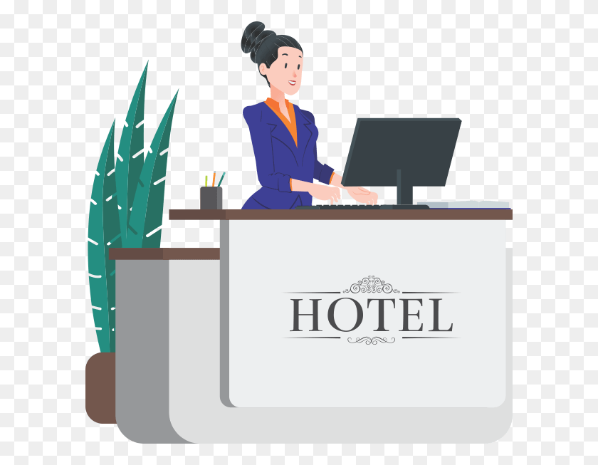 600x593 Allowing You To Offer The Best Guest Experience Pure Receptionist, Person, Human, Crowd HD PNG Download