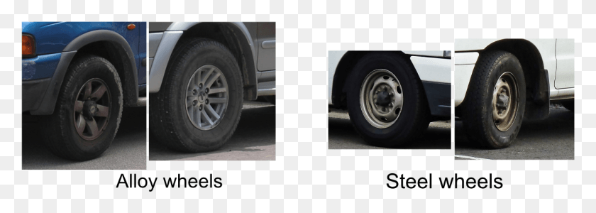 1253x387 Alloy Vs Steel Wheels Isuzu Tf, Tire, Wheel, Machine HD PNG Download