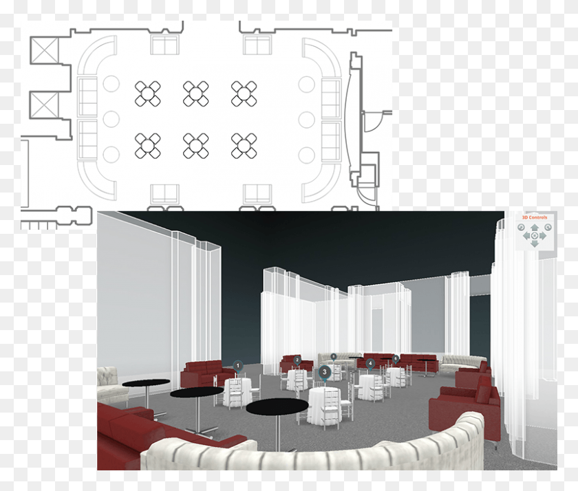 800x671 Allseated 3D Floorplan Design Планировка Мероприятия, Мебель, В Помещении, Столешница Png Скачать