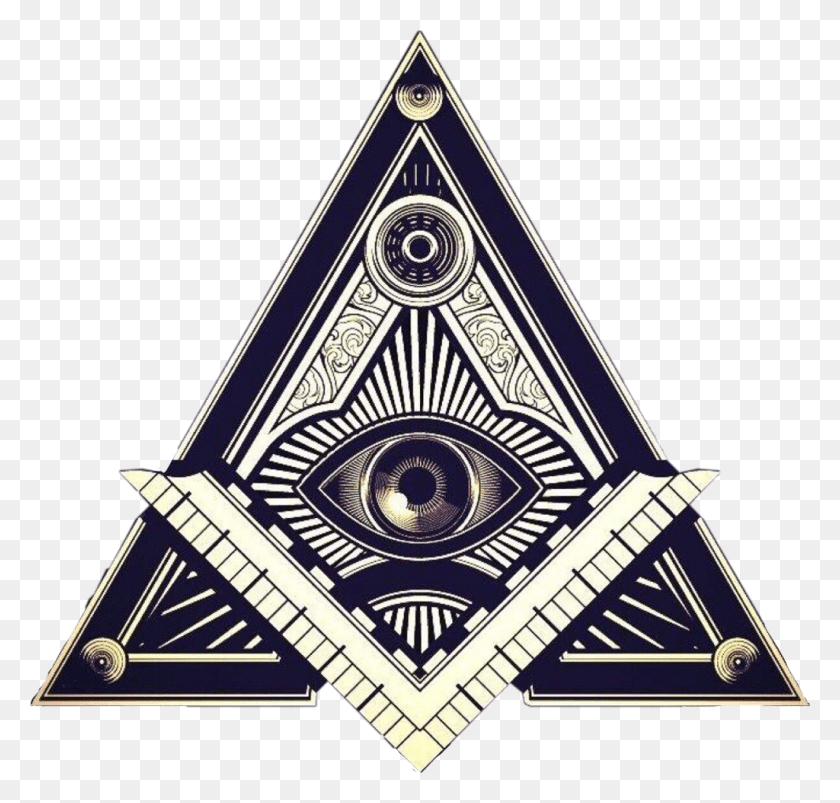 1024x976 Allseeingeye Illuminati Triangle Freetoedit Illuminati Triangle, Symbol, Star Symbol, Logo HD PNG Download
