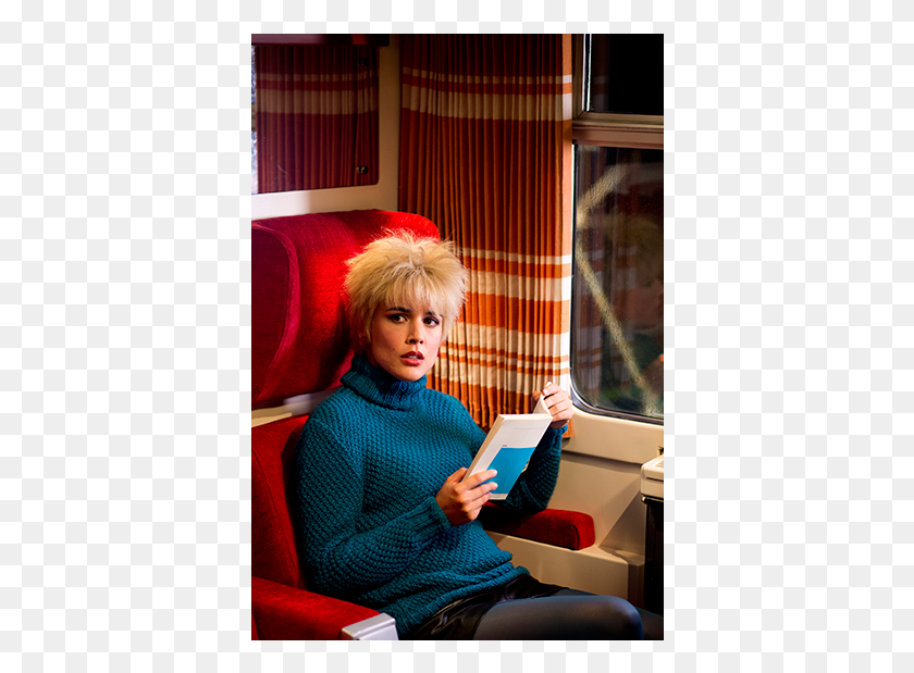 380x559 Almodovar Red And Blue, Clothing, Person, Blonde HD PNG Download