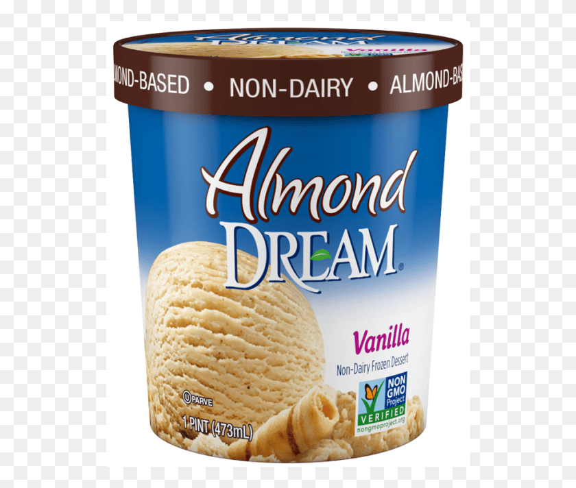 533x652 Almond Dream Vanilla Almond Dream Ice Cream Mint, Cream, Dessert, Food HD PNG Download