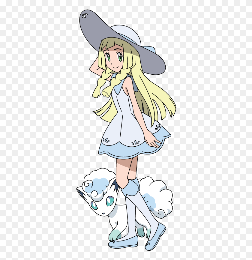 336x807 Alolan Vulpix And Lillie And Etc Lillie From Pokemon Sun And Moon, Comics, Book, Manga HD PNG Download