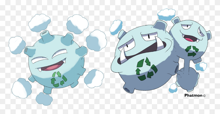 1001x486 Alolan Weezing Pokemon Go, Recycling Symbol, Symbol, Angry Birds HD PNG Download