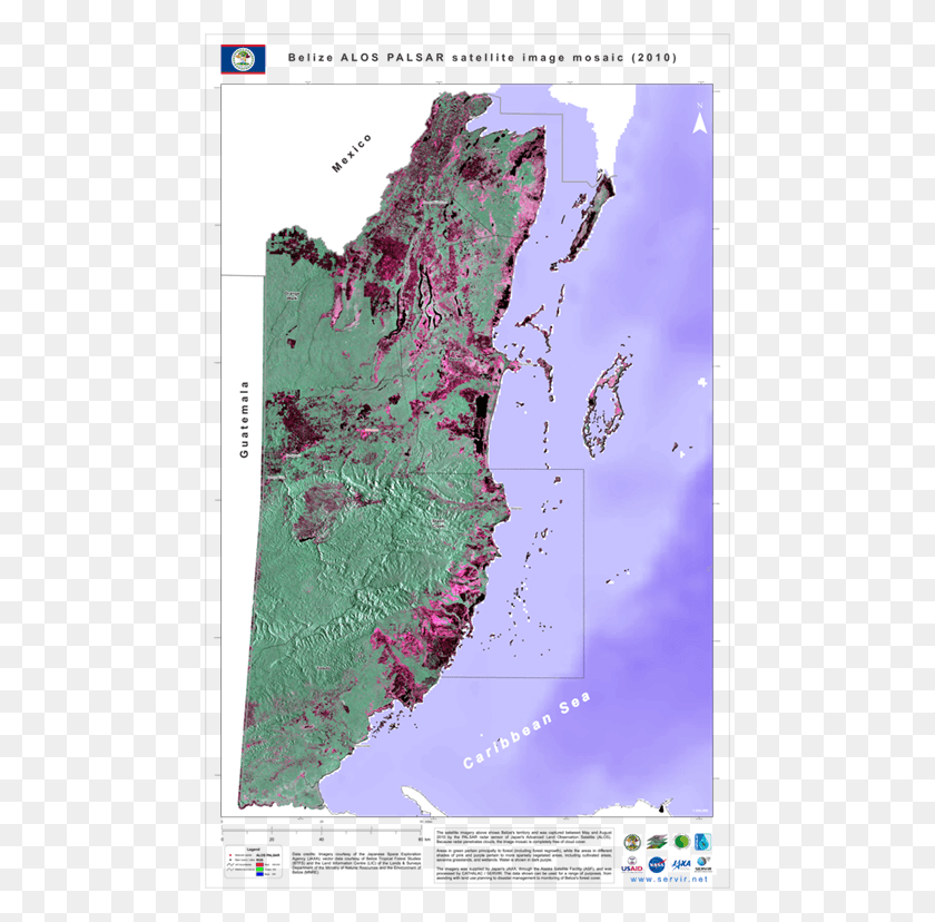 472x768 Alos Palsar Image Of Belize Atlas, Plot, Map, Diagram HD PNG Download
