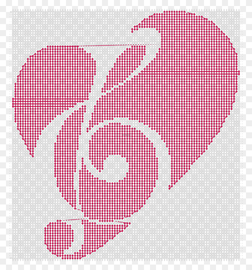 4900x5265 Alpha Pattern Heart Music Note, Graphics, Mosaic Descargar Hd Png