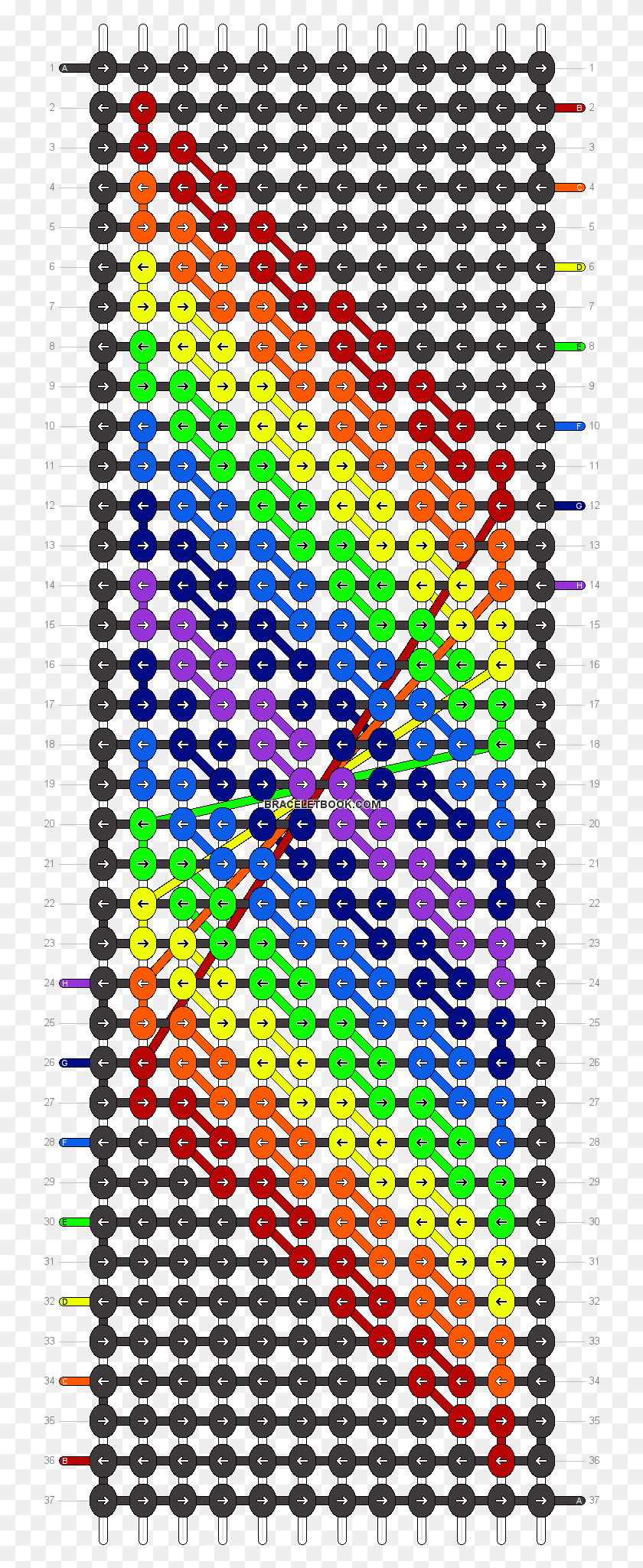 726x1989 Alpha Pattern Stitch Friendship Bracelet Pattern, Pac Man, Rug Descargar Hd Png