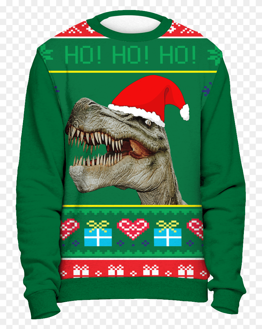 741x993 Alpha Phi Alpha Ugly Christmas Sweater, Clothing, Apparel, Dinosaur HD PNG Download
