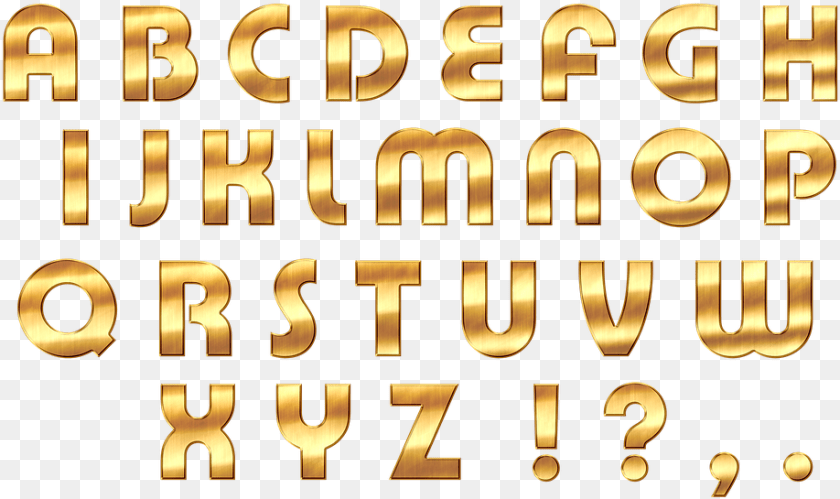 918x545 Alphabet Letters Gold Abc Font Shiny Gloss Noble Gold Letters, Text Clipart PNG