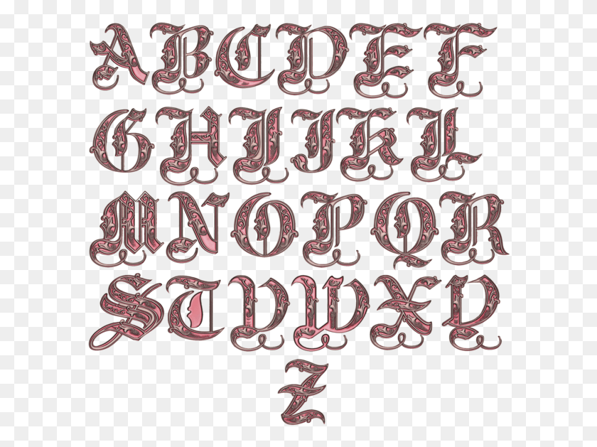 594x569 Alphabet Transparent Pink Royal, Text, Rug, Calligraphy HD PNG Download
