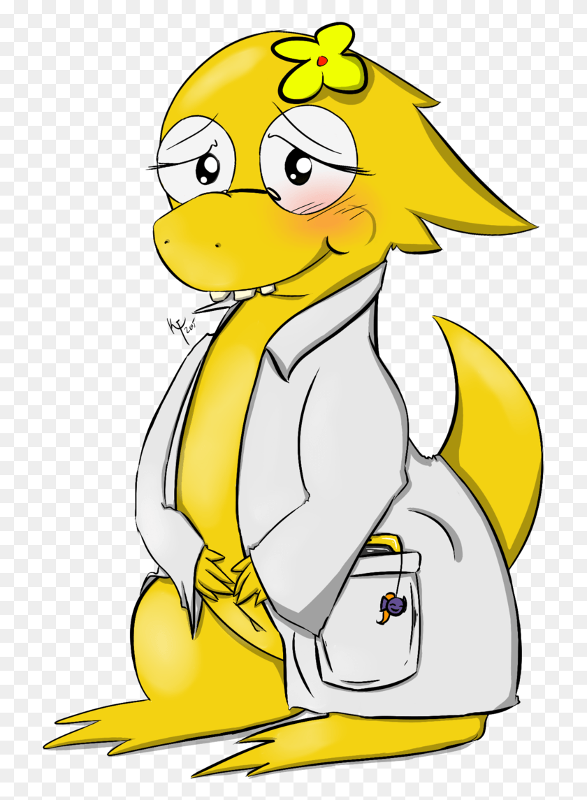 720x1085 Alphys By Bloody Cartoon, Face, Helmet, Clothing HD PNG Download