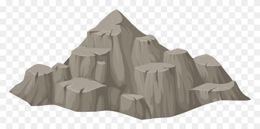 2400x1105 Alpine Landscape Cone Top Rock Montanha De Pedra, Tree Stump HD PNG Download