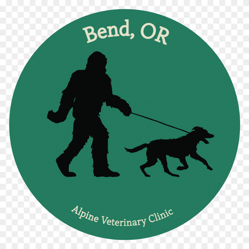 1445x1445 Alpinevet Bend Sticker03 Snowboarding Sign, Person, Human, Dog HD PNG Download