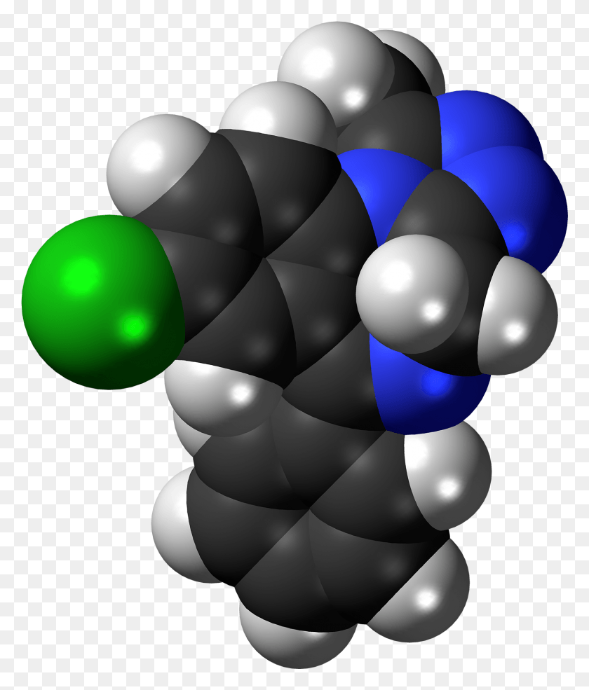 1502x1782 Иллюстрация Космического Заполнения Молекулы Алпразолама, Сфера, Воздушный Шар, Шар Hd Png Скачать