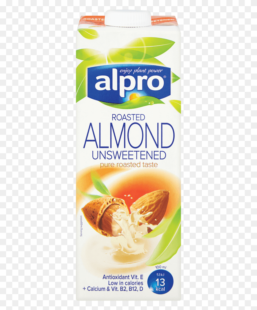 345x952 Alpro Unsweetened Almond Milk Asda, Plant, Nut, Vegetable HD PNG Download